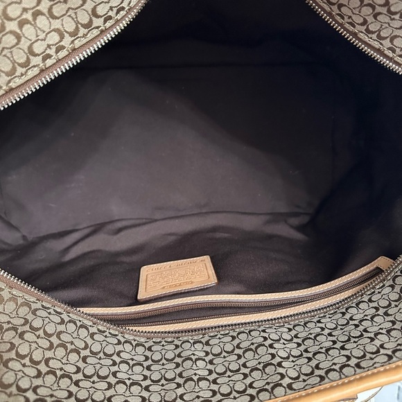 Coach small cc Canvas & Leather Duffle Bag (Large) - Picture 9 of 11